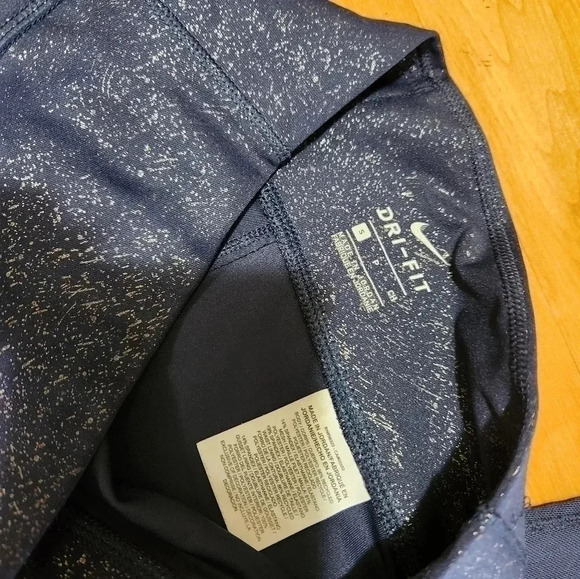 Nike Mesh Power Victory Tight Midnight Blue Sparkle Small Dri-fit High R… - Picture 6 of 6